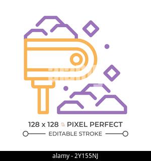 Conveyor two color line icon Stock Vector