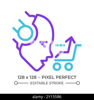 AI sells two color line icon Stock Vector