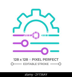 Adjustment two color line icon Stock Vector