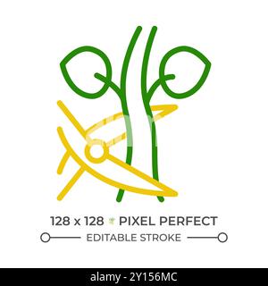 Pruning two color line icon Stock Vector