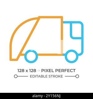Waste disposal two color line icon Stock Vector
