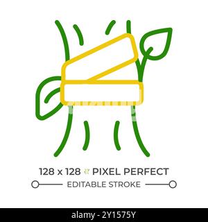 Grafting two color line icon Stock Vector