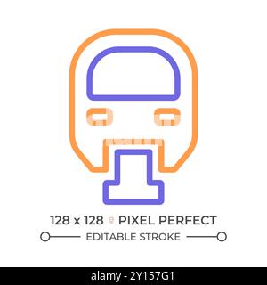 Monorail two color line icon Stock Vector