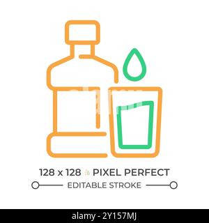 Water two color line icon Stock Vector