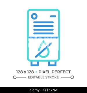 Air dehumidifier two color line icon Stock Vector