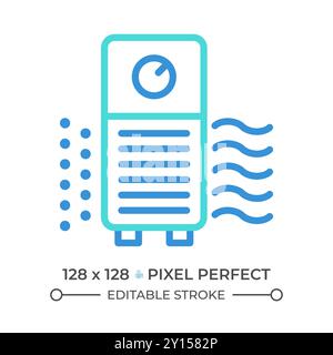 Air purifier two color line icon Stock Vector