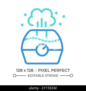 Air humidifier two color line icon Stock Vector