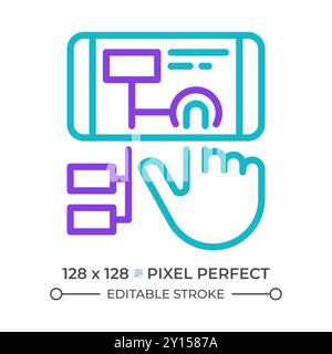 Immersive storytelling two color line icon Stock Vector