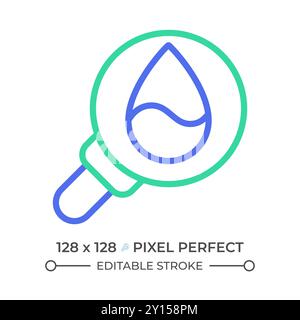 Water quality two color line icon Stock Vector