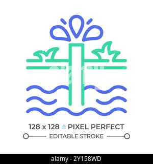 Aquifer two color line icon Stock Vector