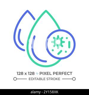 Dirty water two color line icon Stock Vector