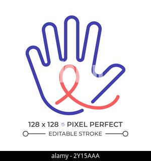 Down syndrome two color line icon Stock Vector