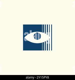 Abstract Eye lens Logo Design Stock Vector