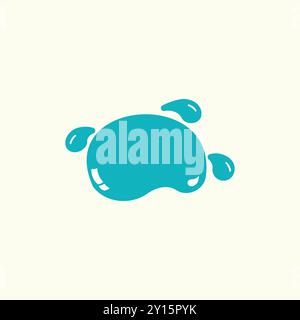 Abstract Blue liquid drop design Stock Vector