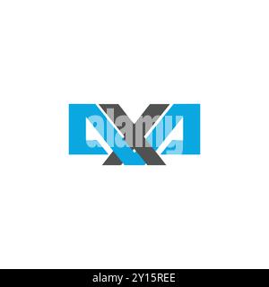 VX and XV Creative Logo Design Stock Vector