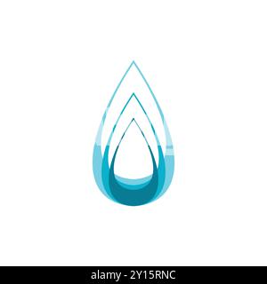 Natural Water Drop Design shape Stock Vector