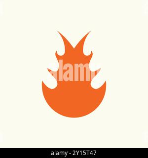 Orange Heat Fire Flames design Stock Vector