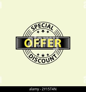 Promotional Offer and Discount Batch design Stock Vector