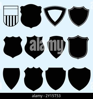 Security and Safety Protection Badge Shield Design Stock Vector