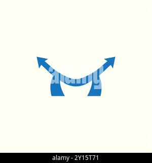 Two way street arrow Sign Stock Vector