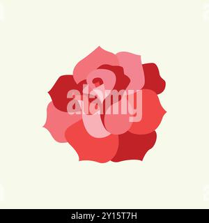 Red Rose Floral Flower Design Stock Vector