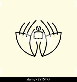 Simple Helping Hand Design Shape Stock Vector