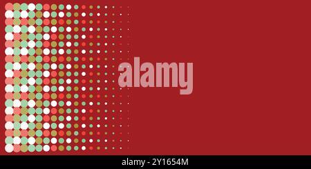 Abstract Colorful Spotted Vertically Aligned Variously Sized Pixels Pattern with Copyspace, Room, Place for Your Text - Vector Background Template Stock Vector