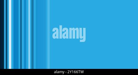 Abstract White and Blue Striped Pattern, Vertical Lines with Copyspace, Room, Place for Your Text - Vector Background Template Stock Vector