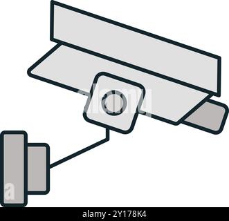 Security camera providing safety and recording video Stock Vector