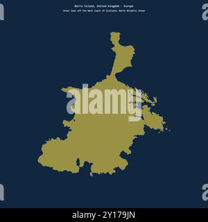 Shape of Barra Island in the North Atlantic Ocean, belonging to United Kingdom Stock Photo