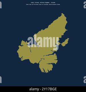 Shape of Lewis Island in the North Atlantic Ocean, belonging to United Kingdom Stock Photo