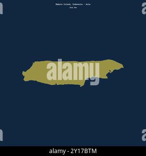 Shape of Madura Island in the Java Sea, belonging to Indonesia Stock Photo