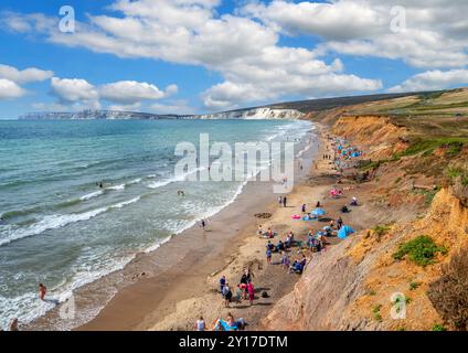 Compton Beach, Compton Bay, Isle of Wight, England, UK Stock Photo