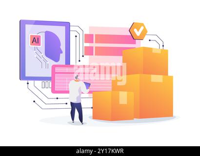 AI-Backed Inventory Management abstract concept vector illustration ...
