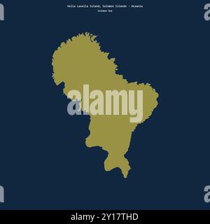 Shape of Vella Lavella Island in the Solomon Sea, belonging to Solomon Islands Stock Photo