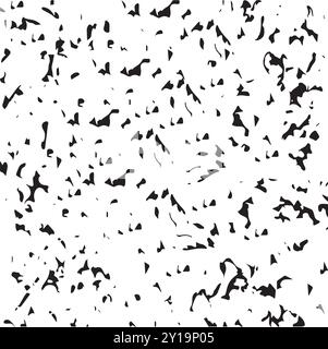Abstract Monochrome Grunge Pattern on White Background Stock Vector
