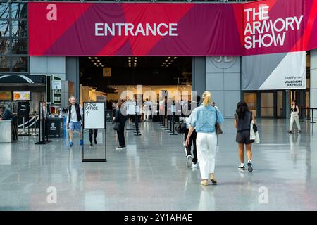 New York, NY, USA. 5th Sep, 2024. The annual Armory Show, which runs through 8 September 2024, an exposition featuring over 225 galleries from more than 35 countries showing modern and contemporary art opened to the public at the Javits Center. Credit: Ed Lefkowicz/Alamy Live News Stock Photo