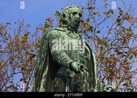 Statue of Istvan Szechenyi Bath in Budapest Stock Photo