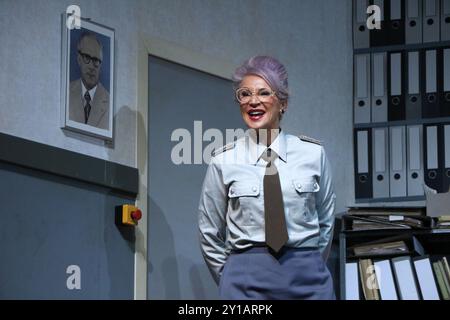 Caroline Beil at the photo rehearsal for Stasi, stress and stumbling blocks at the Schlossparktheater Berlin on 4 September 2024 Stock Photo