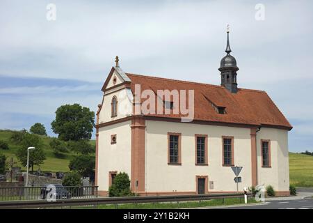 Chapel of the Holy Cross in Machtilshausen Stock Photo