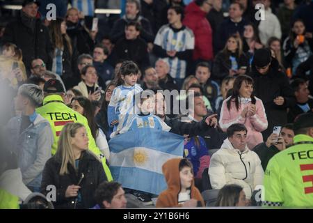 Buenos Aires, Argentina. 05th Sep, 2024. Argentina fans during the FIFA World Cup 2026 Qualifier between Argentina and Chile at Estadio Mâs Monumental in Buenos Aires, Argentina (Patricia Perez Ferraro/SPP) Credit: SPP Sport Press Photo. /Alamy Live News Stock Photo