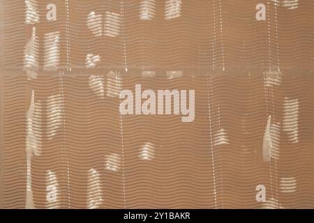 brown color pattern back side surface of ceramic floor tile background texture, abstract of construction or building material design Stock Photo