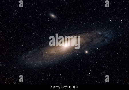 The Andromeda Galaxy in the constellation Andromeda Stock Photo