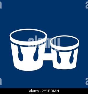 drum icon; vector illustration logo design Stock Vector