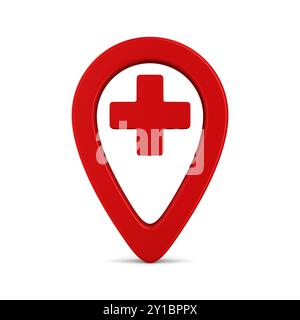 Sign plus on white background. isolated 3D illustration Stock Photo