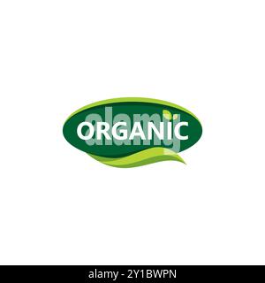 Organic Label Logo Template. Nature Icon Stock Vector