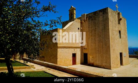 Sanctuary Madonna dellAssunta Adriatic coast of Salento, Lecce,Puglia,Italy Stock Photo