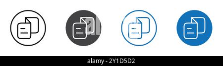 Catalogue icon Logo sign in thin line outline set and group collection Stock Vector