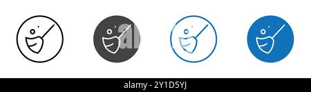Clean icon Logo sign in thin line outline set and group collection Stock Vector