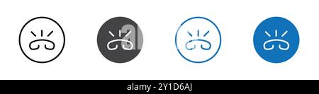 Ring icon Logo sign in thin line outline set and group collection Stock Vector
